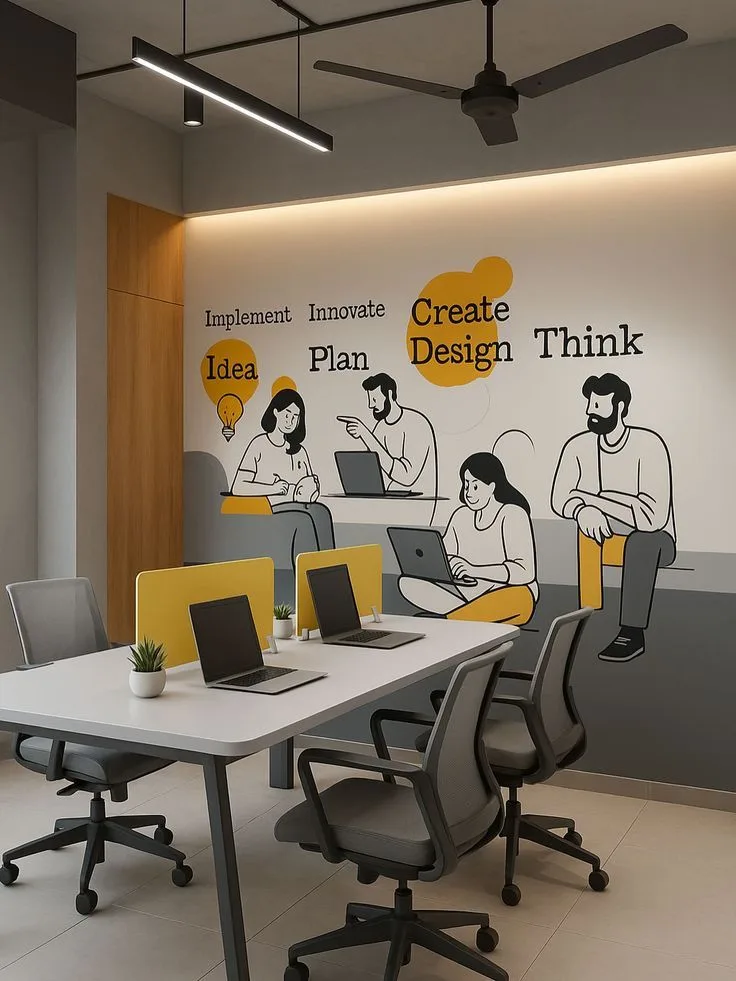 Professional cleaning of a small office space in Hyderabad, including workstations and reception area sanitization.