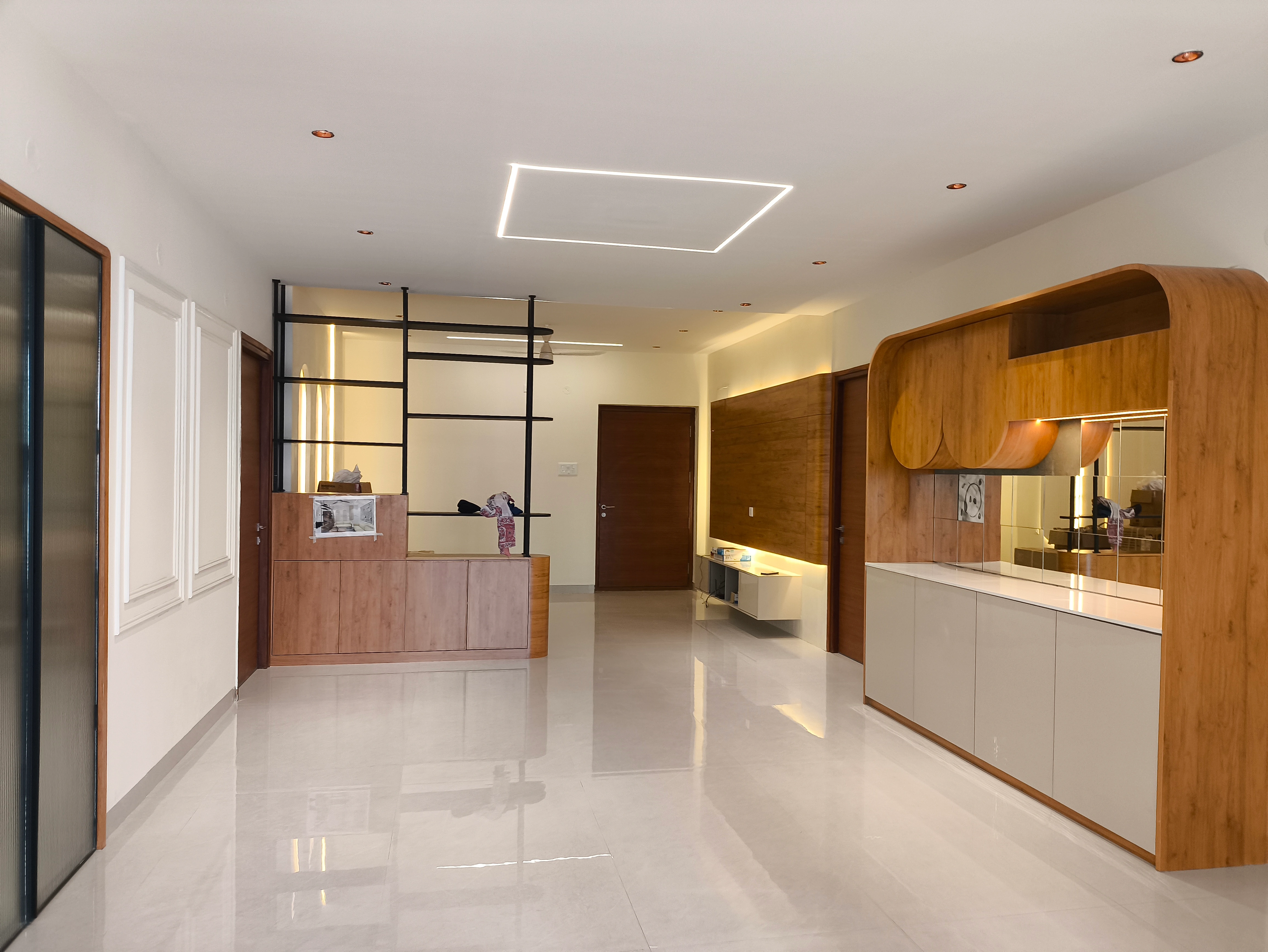 Newly constructed 1 BHK apartment after professional post construction cleaning in Hyderabad.